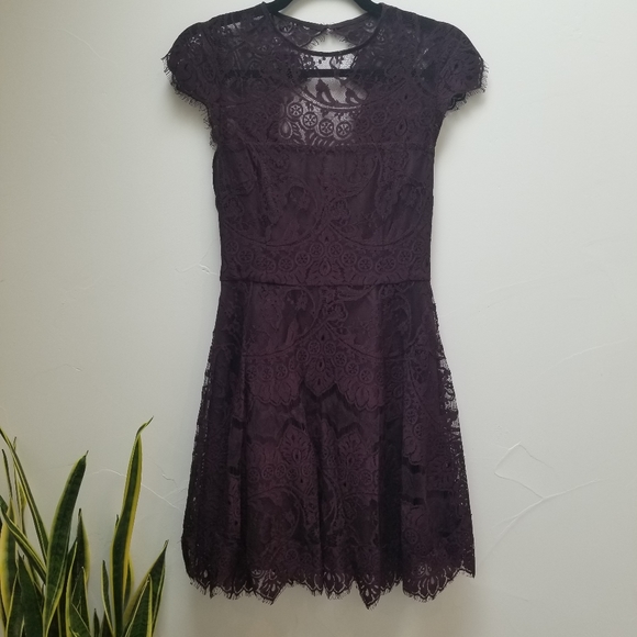Rhianna Open Back Lace Fit & Flare Cocktail Dress - Picture 4 of 6